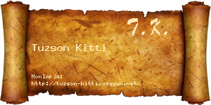 Tuzson Kitti névjegykártya